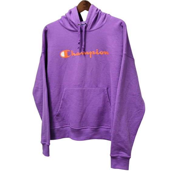 Champion Authentic Women's Purple Hoodie Sweatshirt Size Large - Picture 4 of 9